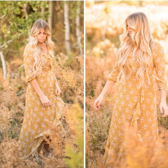 Dresses & Skirts - Floral High-low ruffle maxi dress